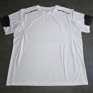 Men's White Athletic Performance Tee 3XL Moisture-Wicking